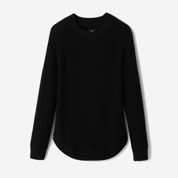 SOLD Roots L Sycamore Shaker Crew Sweater black NWT - Picture 1 of 8